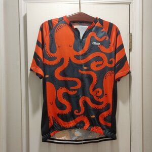 21 Grams Zippered Cycling Shirt Men XXL EUC Octopus Print